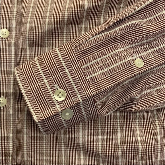 Michael Kors Mens Slim Fit Non Iron Button Up Long Sleeves Plaid Shirt Size 15.5 - Picture 3 of 9